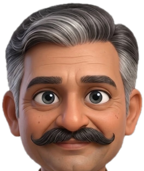 Papa peeking out of the notch